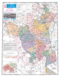 STATE MAP OF HARYANA HINDI